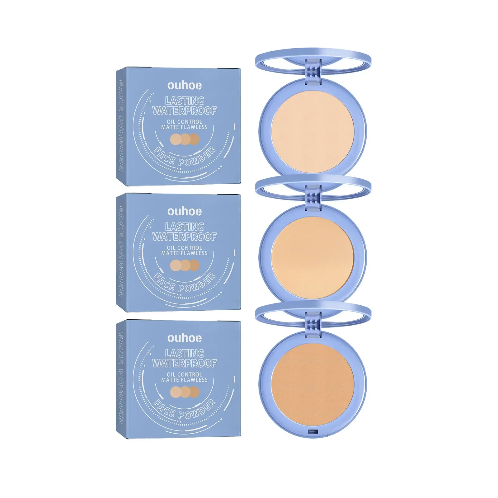 Face Setting Pressed Powder Oil Control Invisible Pores Waterproof Matte Long Lasting Natural Setting Powder Foundations Makeup thumbnail 6