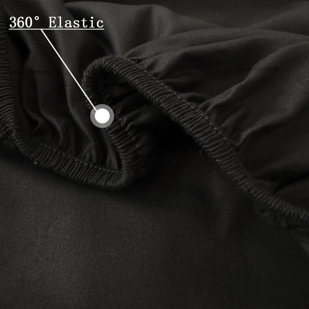 Fitted Bed Sheet with 360 Elastic Band Mattress Protector Cover Bedspreads for Single Double King Queen Size Bed Sheet 160x200 thumbnail 5