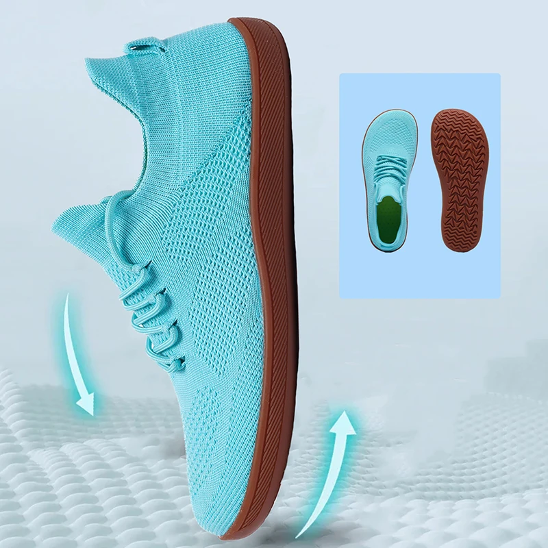 Unisex Minimalist Barefoot Shoes Lightweight Breathable Wide Toe Sneakers for Outdoor Casual Walking thumbnail 2