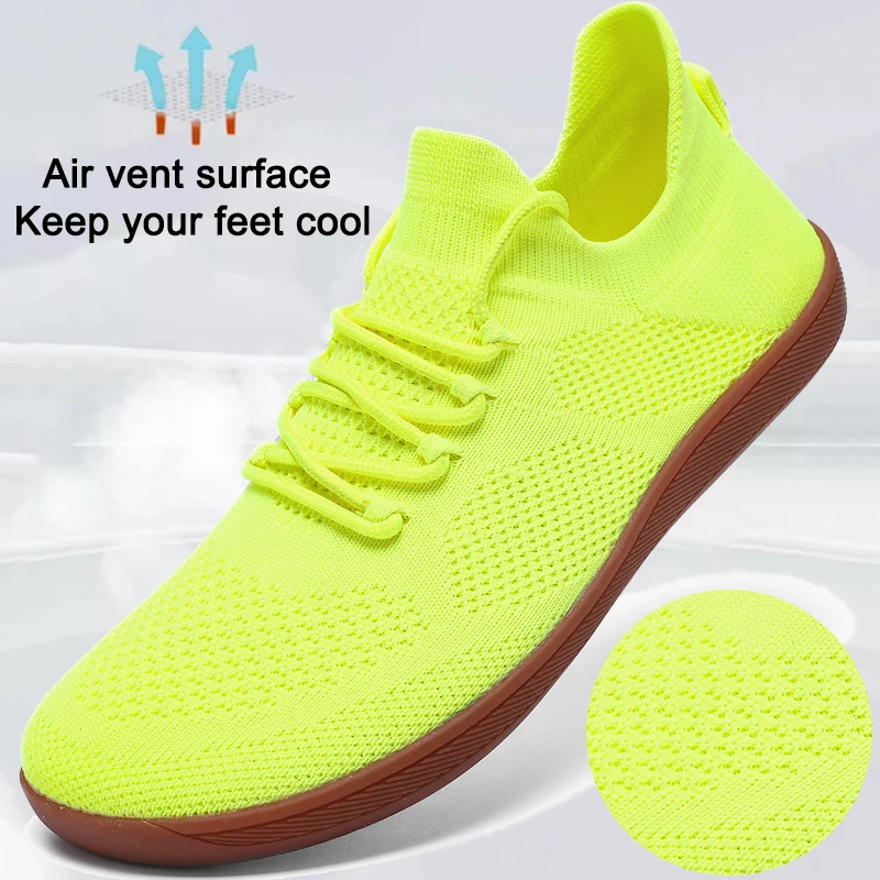Unisex Minimalist Barefoot Shoes Lightweight Breathable Wide Toe Sneakers for Outdoor Casual Walking thumbnail 4