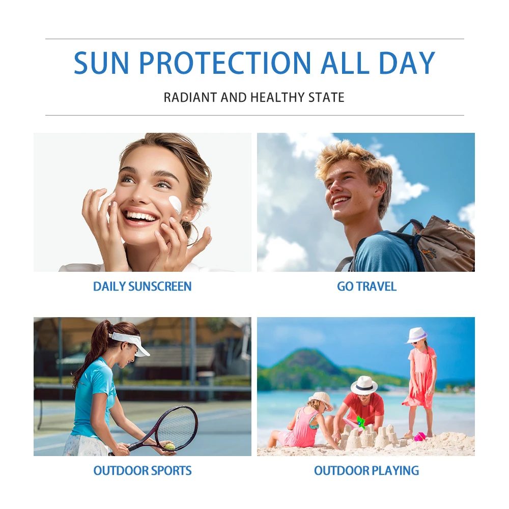 SPF50 Facial Centella Sunscreen Protector Solar Sunblock Skin Whitening Cream Korean Moisturizing Protector New Care Body thumbnail 3