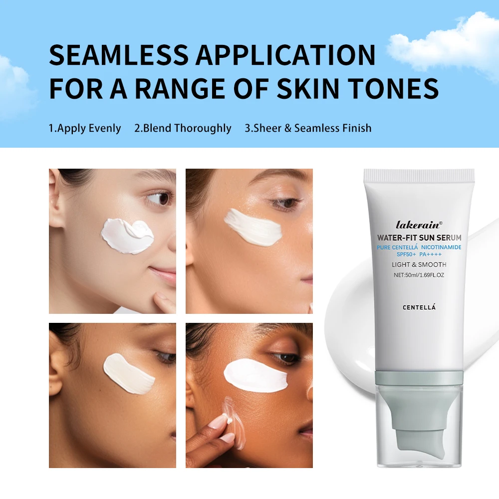 SPF50 Facial Centella Sunscreen Protector Solar Sunblock Skin Whitening Cream Korean Moisturizing Protector New Care Body thumbnail 4