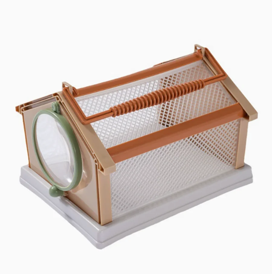 New 4 Color Portable Butterfly Insect Habitat Cage with Carrying Handle Collapsible Breathable Mesh Caterpillars Cage for Insect thumbnail 6