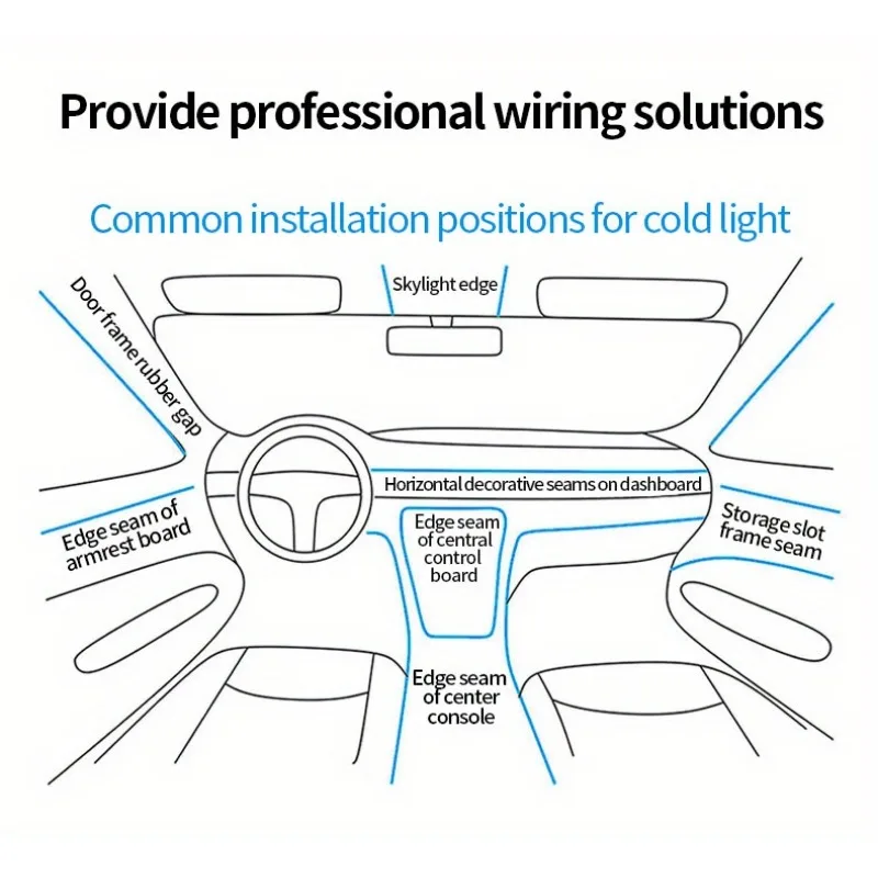 5M Car Environment El Wire LED USB Flexible Neon Interior Lights Car Decorative Accessories thumbnail 6
