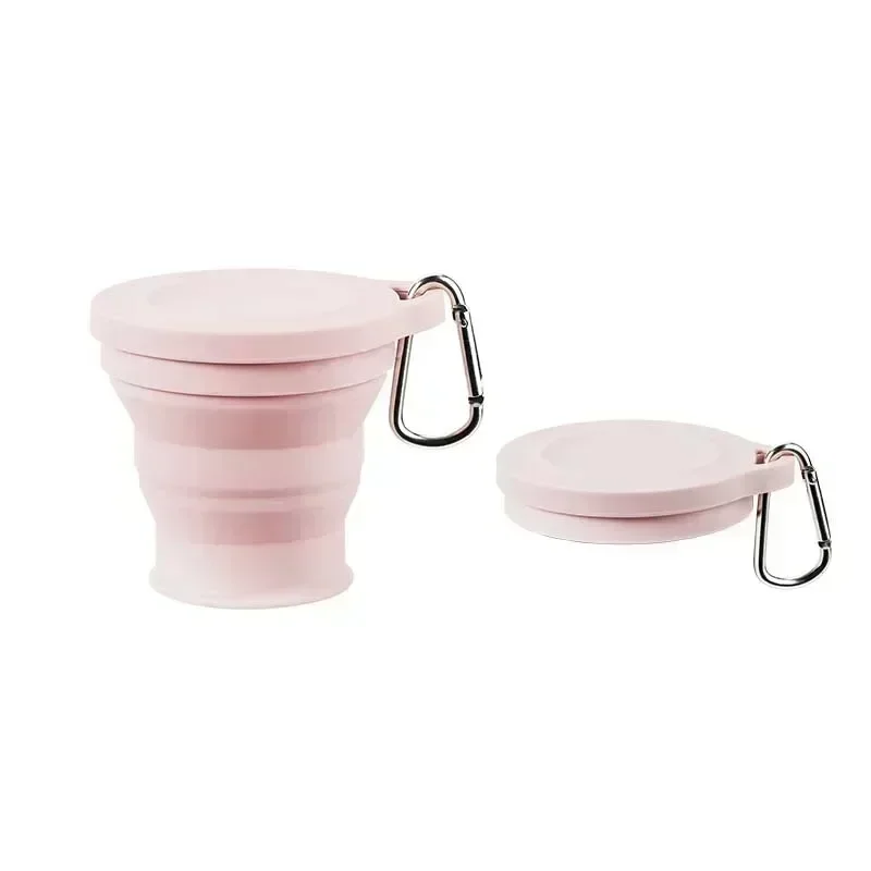 1-10PCS Foldable Large Capacity Cup Mini Telescopic Cup Silicone Portable Tea Cup Outdoor Travel with Lid Coffee Telescopic Cup thumbnail 6