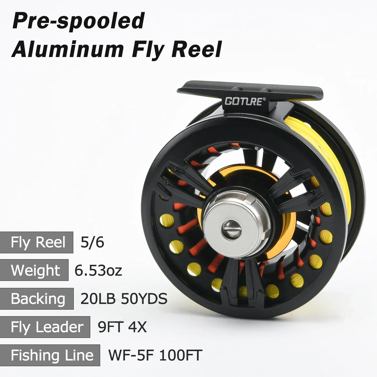 Goture Fly Fishing Rod Combo for Trout Carp Fishing Tackle Carbon Fiber Fly Rod with Line Lures Reel with PVC Tube 5/6 7/8 9FT thumbnail 4