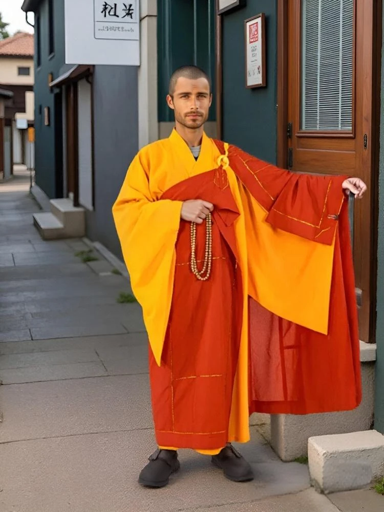 BUDDHIST MONK ROBE 2025 Ceremonial Zen Cassock Ritual Use Monk Attire Buddha Jiasha Monastic Meditation Gown thumbnail 2
