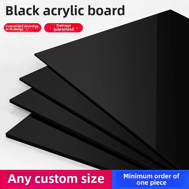 Mirror Light Black Acrylic Board Can Reflect Sheet Methacrylate Plate Custom DIY Craft Project Sign Table Number Sign thumbnail 2
