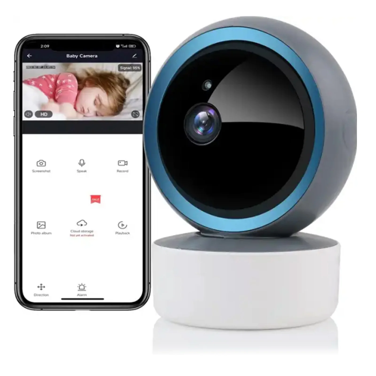 Pets Camera with 2 Way Intercom Smart Motion Sense Indoor Camera for Home Safety WIFI Dog Camera with PTZ 355° Shooting Camera thumbnail 3