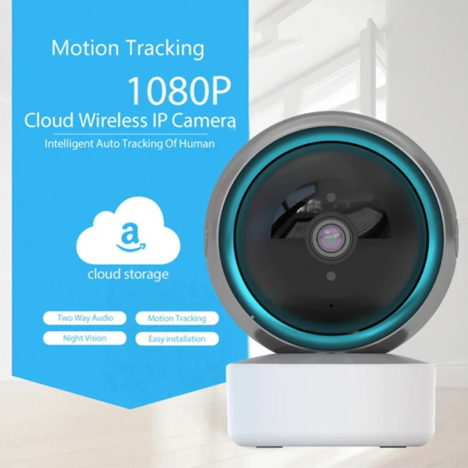 Pets Camera with 2 Way Intercom Smart Motion Sense Indoor Camera for Home Safety WIFI Dog Camera with PTZ 355° Shooting Camera thumbnail 2