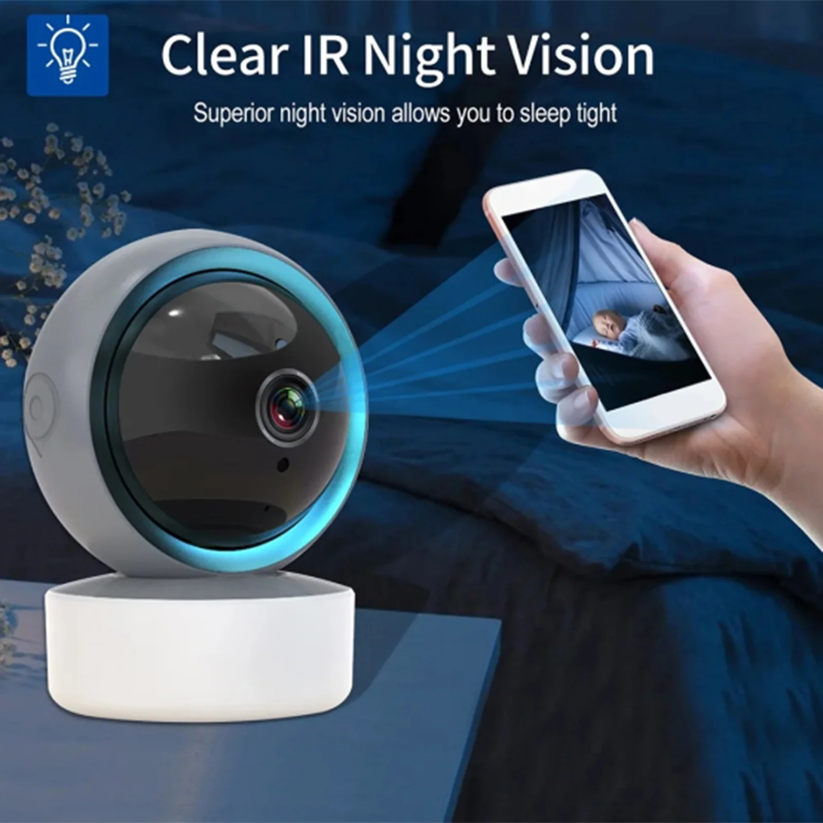 Pets Camera with 2 Way Intercom Smart Motion Sense Indoor Camera for Home Safety WIFI Dog Camera with PTZ 355° Shooting Camera thumbnail 5