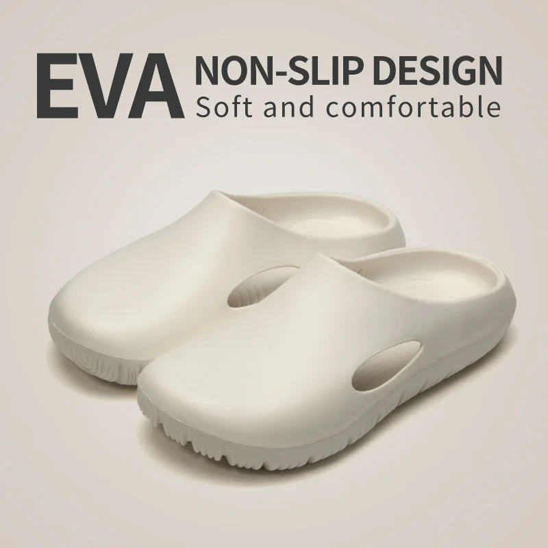 Summer New EVA Cool Slippers for Home Comfort, Anti slip Fashion, Versatile Couple Wearing Baotou Slippers for Men
