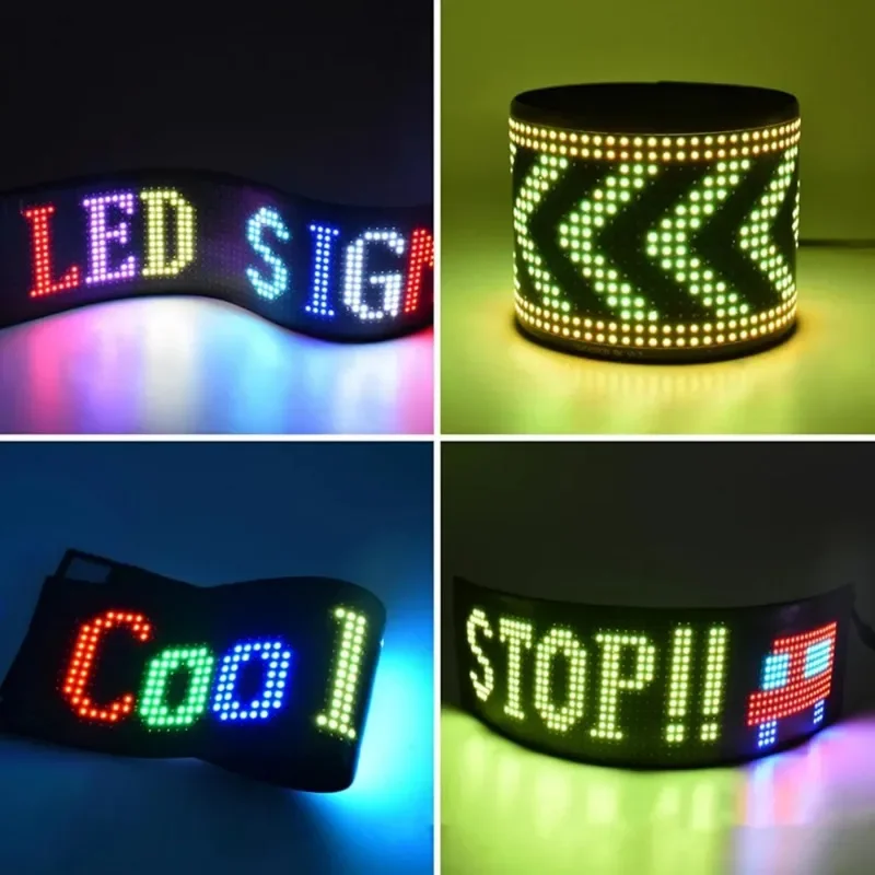 Car Led Signs Lights Devil Eyes Light for Truck Taxi Windshield Glow LED Sign Eye Lights Flexible LED Display Screen thumbnail 3