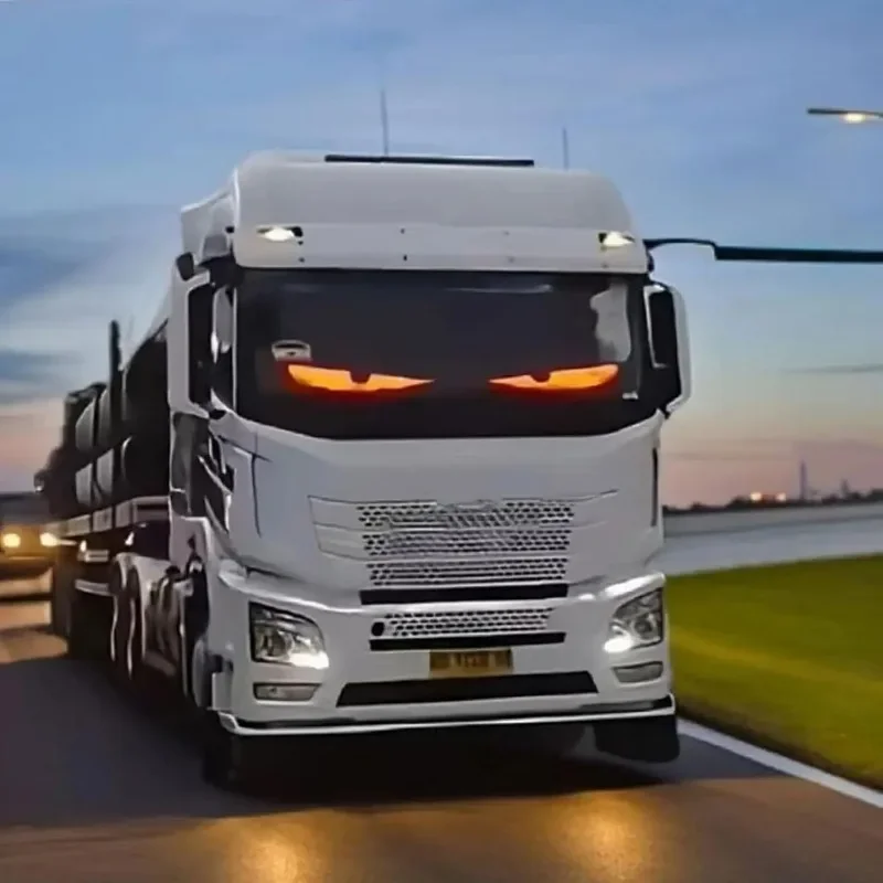 Car Led Signs Lights Devil Eyes Light for Truck Taxi Windshield Glow LED Sign Eye Lights Flexible LED Display Screen thumbnail 4