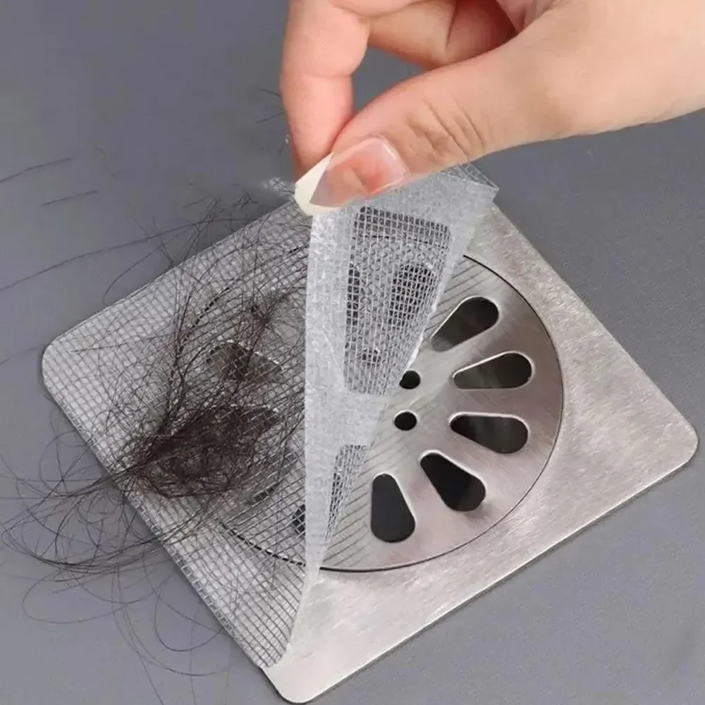 Disposable Shower Drain Hair Catcher Mesh Shower Drain Covers Floor Sink Strainer Filter Hair Stopper For Bathroom Kitchen thumbnail 2