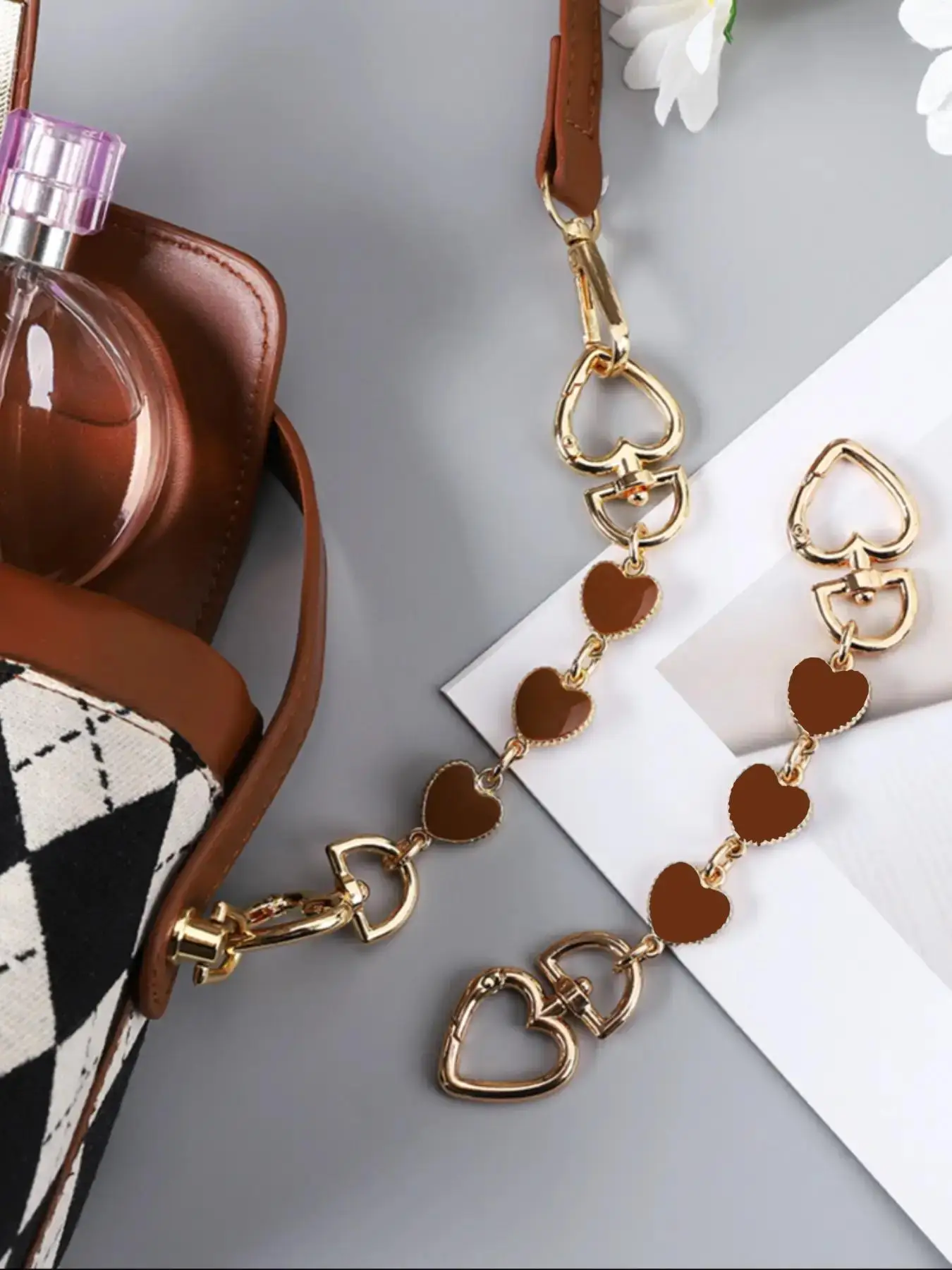 2PCS Purse Chain Extender Bag Extender Chain Purse Strap Extenders for Handbags Crossbody Bag Charms Accessories thumbnail 6