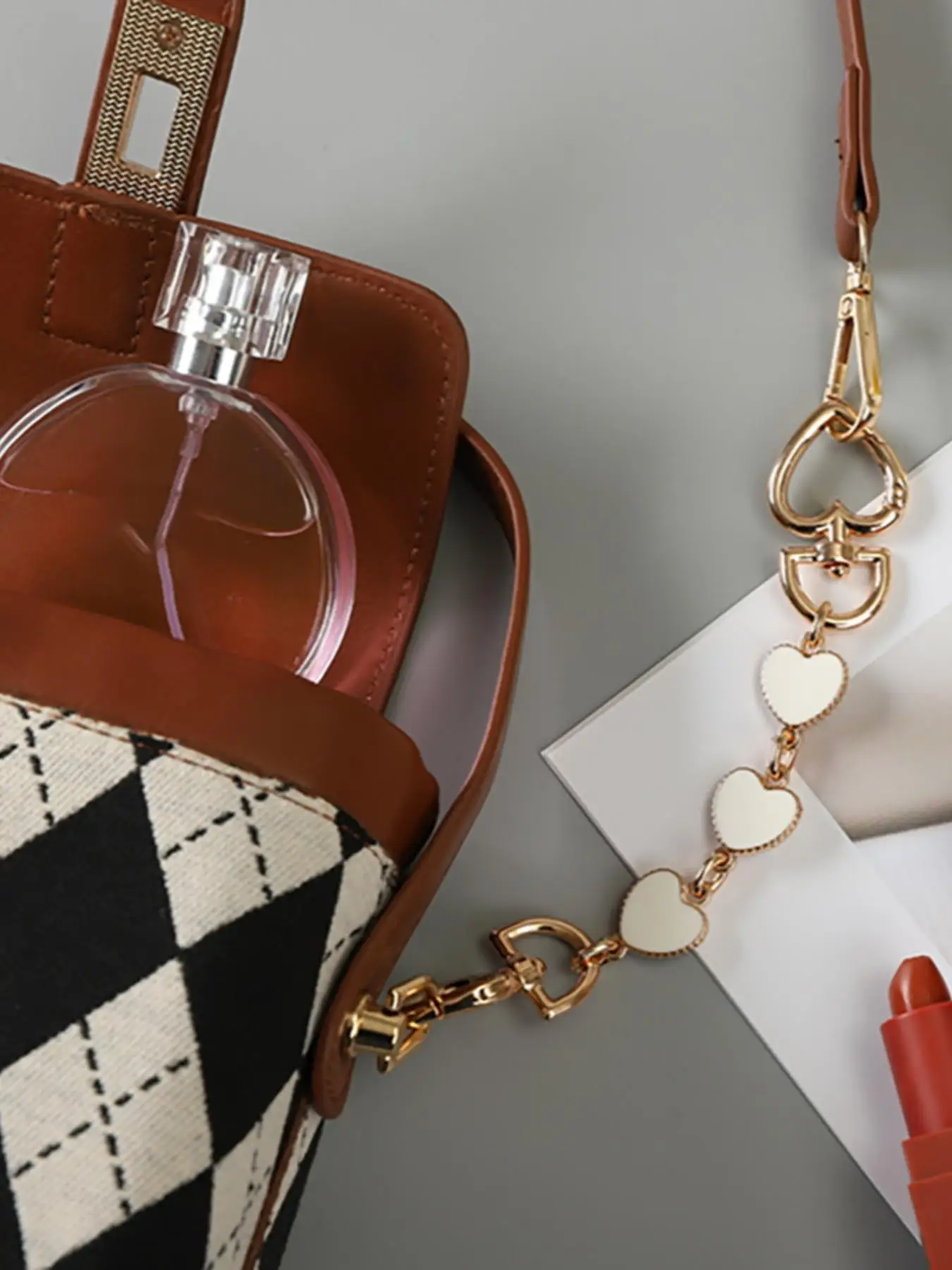 2PCS Purse Chain Extender Bag Extender Chain Purse Strap Extenders for Handbags Crossbody Bag Charms Accessories thumbnail 5