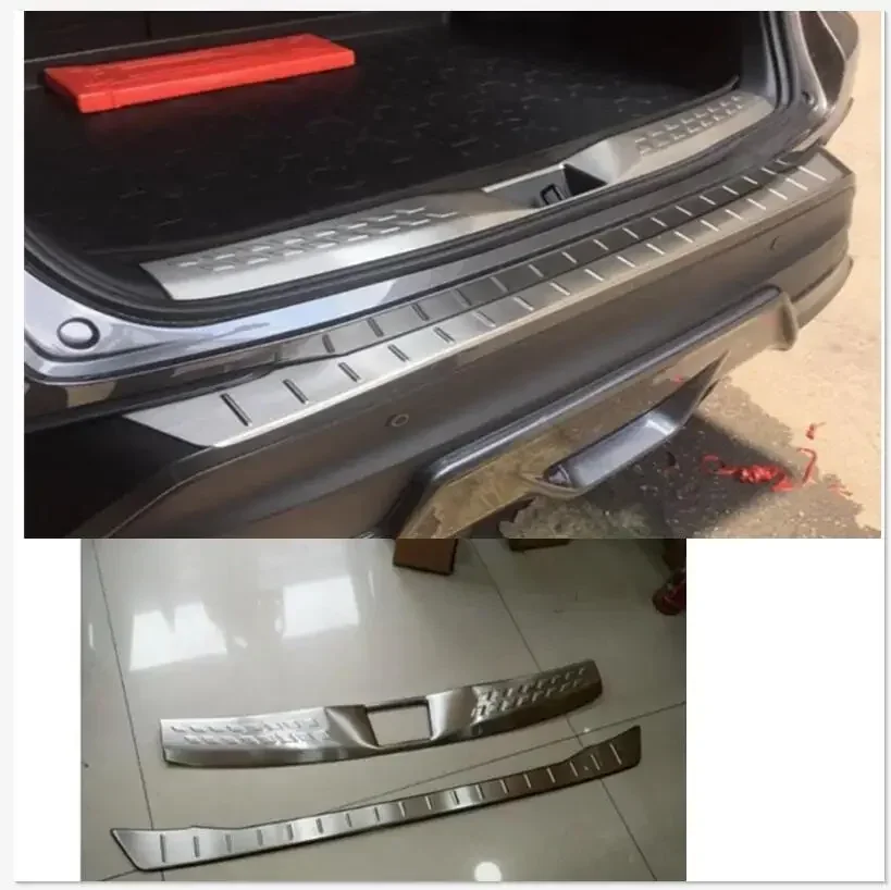 Car Accessories 2PCS Stainless Steel Inner Rear Boot Trunk Protecting Plate Fender For Toyota C-HR CHR 2016 2017 2018 2019