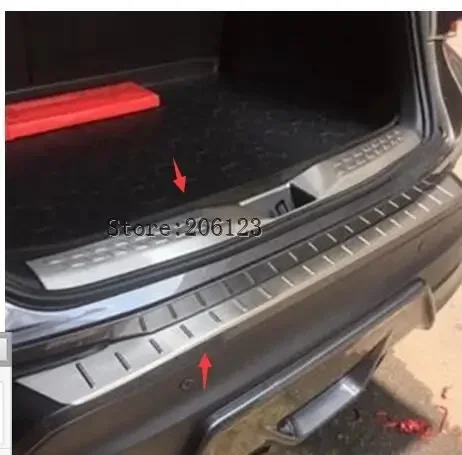 Car Accessories 2PCS Stainless Steel Inner Rear Boot Trunk Protecting Plate Fender For Toyota C-HR CHR 2016 2017 2018 2019 thumbnail 2