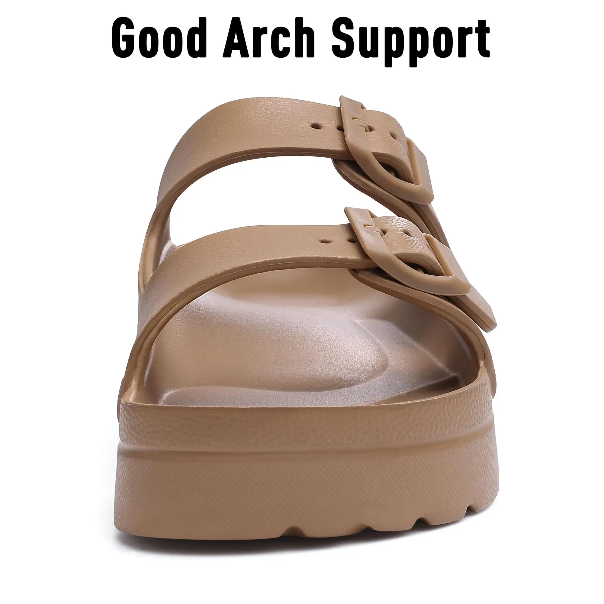 Kidmi Summer Women's Platform Sandals Comfort Foam Slides Lightweight Thick Soles Cloud Sandals Adjustable Buckle Cushion Sandal thumbnail 5