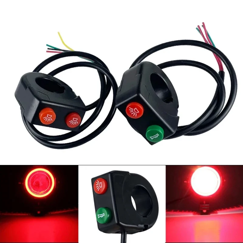 Motorcycle Control Headlight Horn 2-function Switch 22 Handlebar Tube Diameter 2-in-1 Combination Switch Motorcycle Accessories thumbnail 2