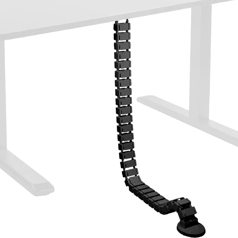 Wire Spine Cable Sleeve Under Desk Cable Tray Wire Management Workstation Snake Wire Organizer Management Cleaning Pipe Conduit thumbnail 3