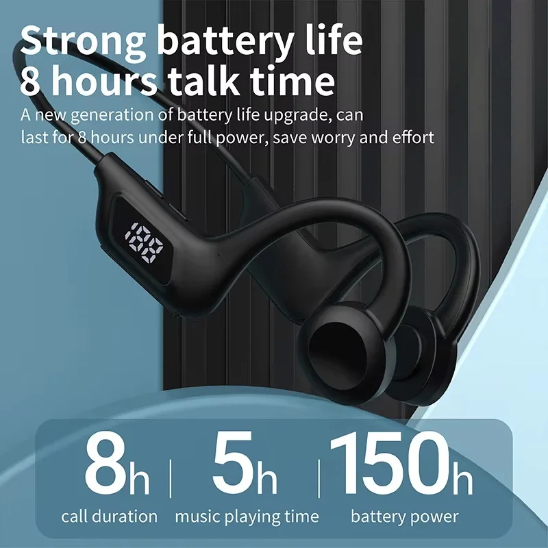 Wireless Earphone Bone Conduction Sport Swimming Bluetooth Compatible Headphone Hand-free With Mic For Running X7 Earbuds thumbnail 2