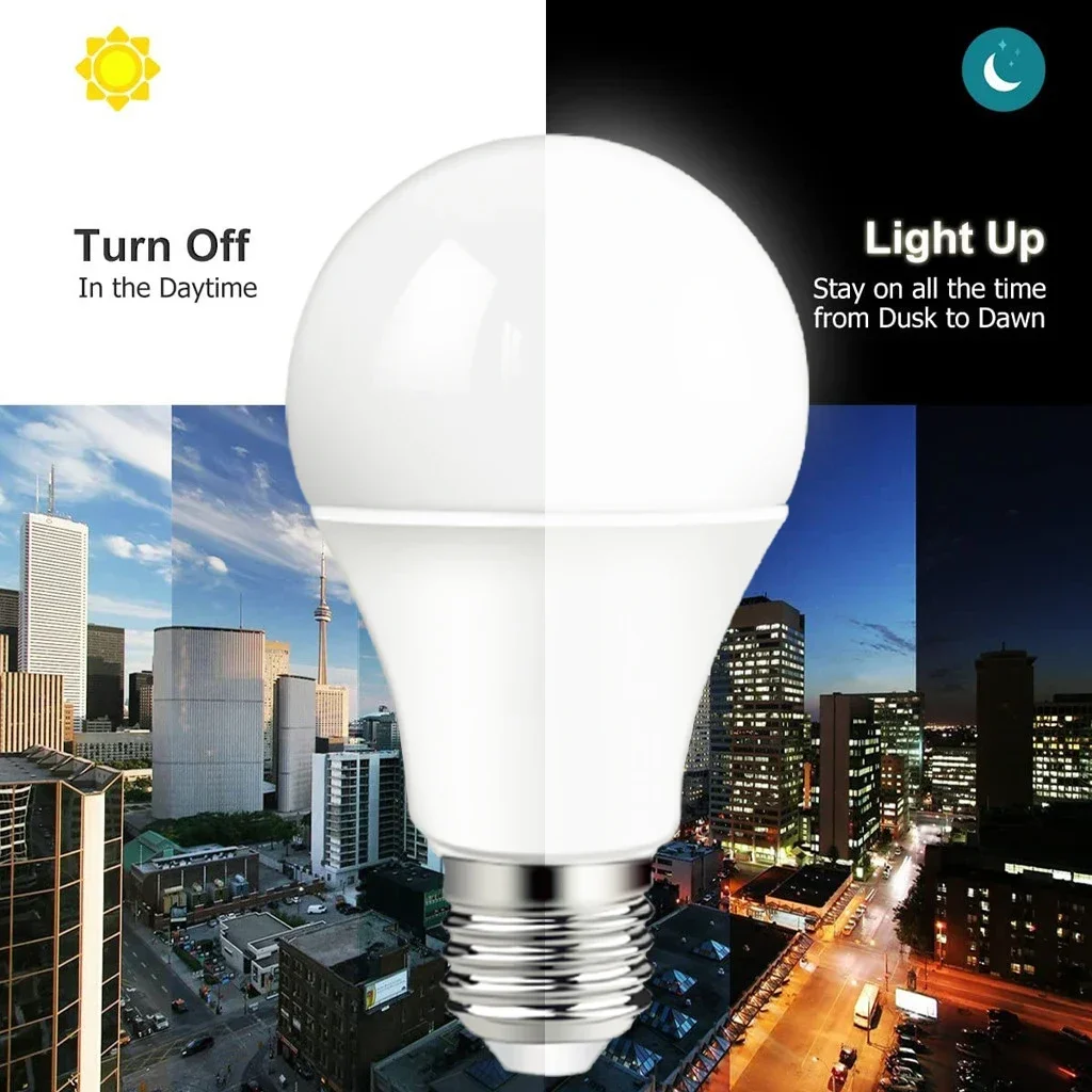 1-10pcs AC110V/220V 10W LED Bulb with Light Sensor,E27/B22 Base, Ideal for Underground Garage Corridor Entrances Bright at night