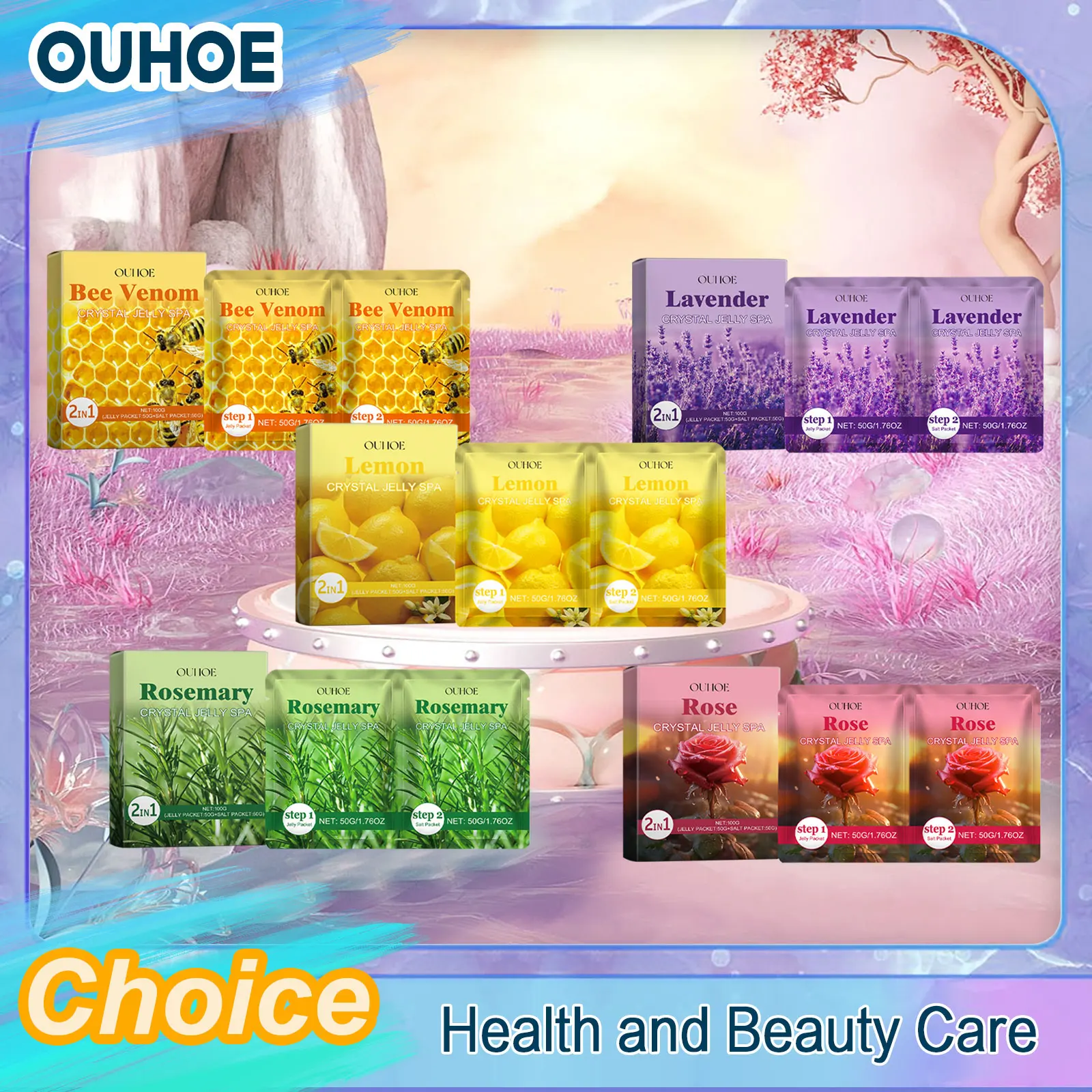 Crystal Jelly Spa Foot Soak Remove Dead Skin Soften Calluses Body Exfoliation Eliminate Fatigue Soothing Mud Scruber Skin Care