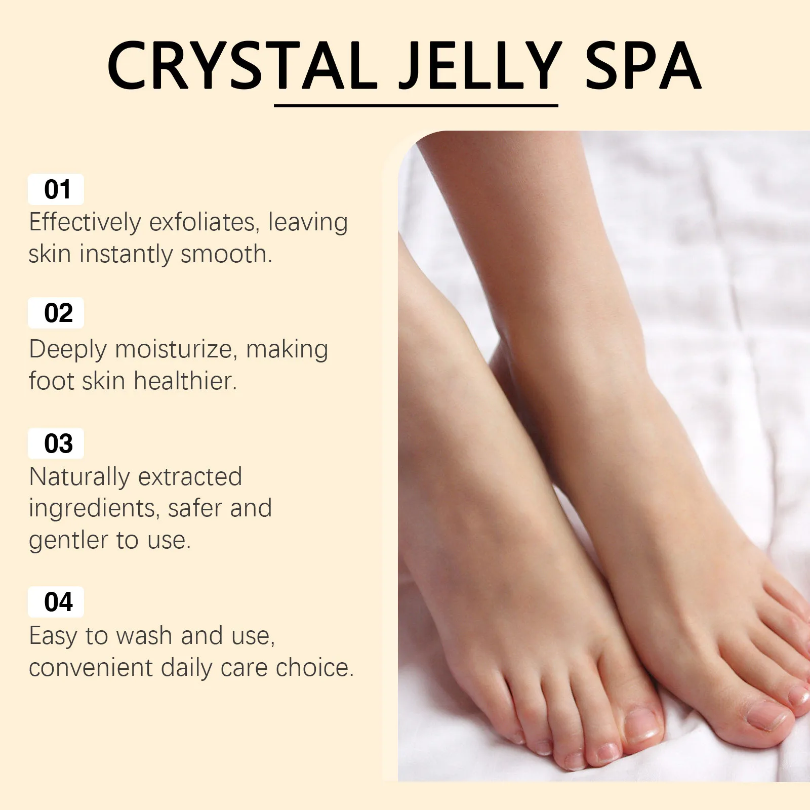 Crystal Jelly Spa Foot Soak Remove Dead Skin Soften Calluses Body Exfoliation Eliminate Fatigue Soothing Mud Scruber Skin Care thumbnail 6