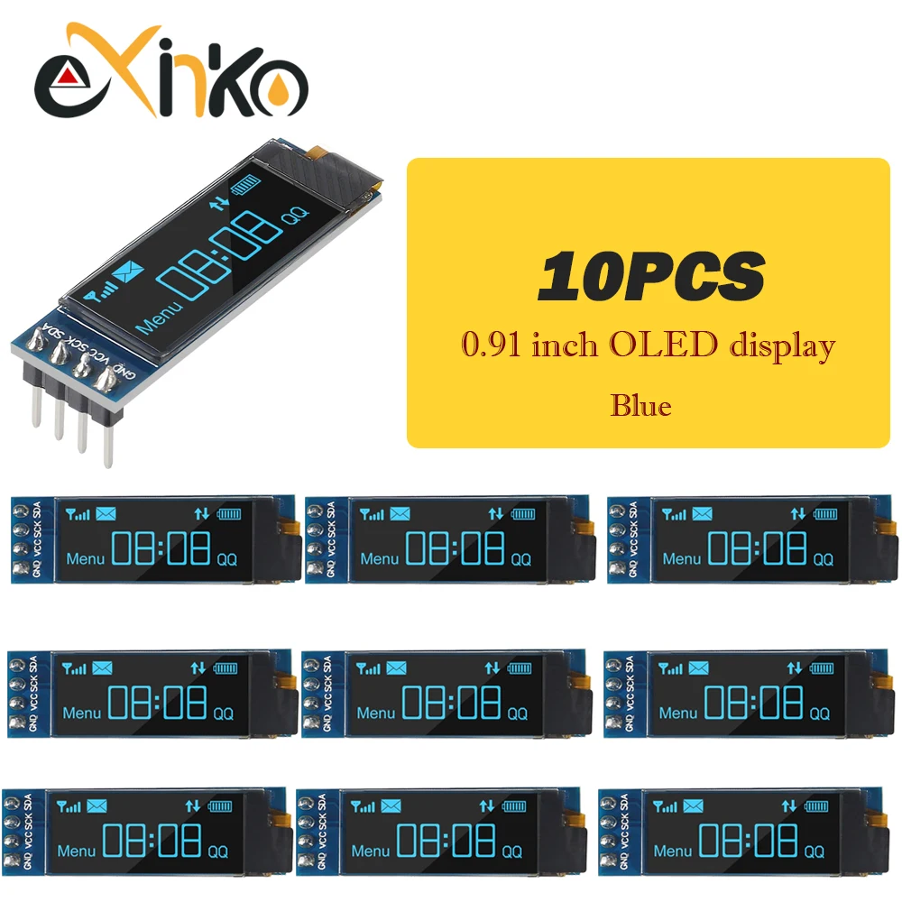 1-10pcs 0.91 inch OLED display module white/blue OLED 128X32 LCD LED Display SSD1306 12832 0.91 IIC i2C Communicate for ardunio thumbnail 3