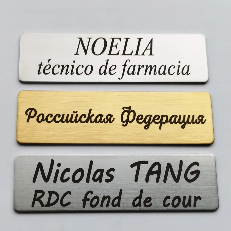 Adhesive Letterbox Sign Plaque Name Badge Personalize Text Logo Size 6x2 7x2 7x2.5cm Engraved Stainless Steel Mail Box Tag Label thumbnail 6