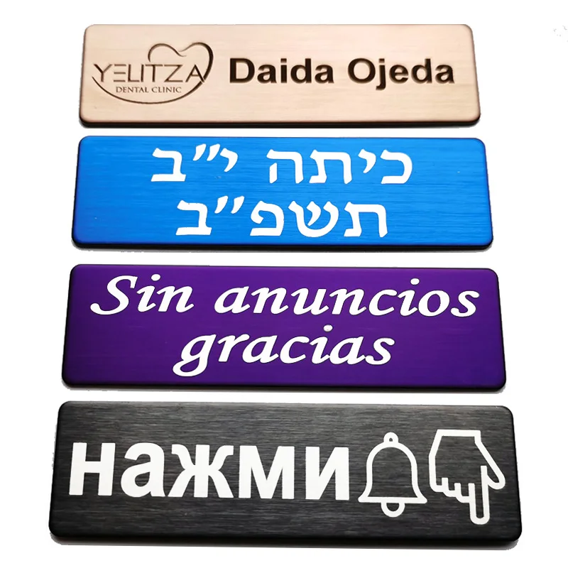 Adhesive Letterbox Sign Plaque Name Badge Personalize Text Logo Size 6x2 7x2 7x2.5cm Engraved Stainless Steel Mail Box Tag Label thumbnail 5