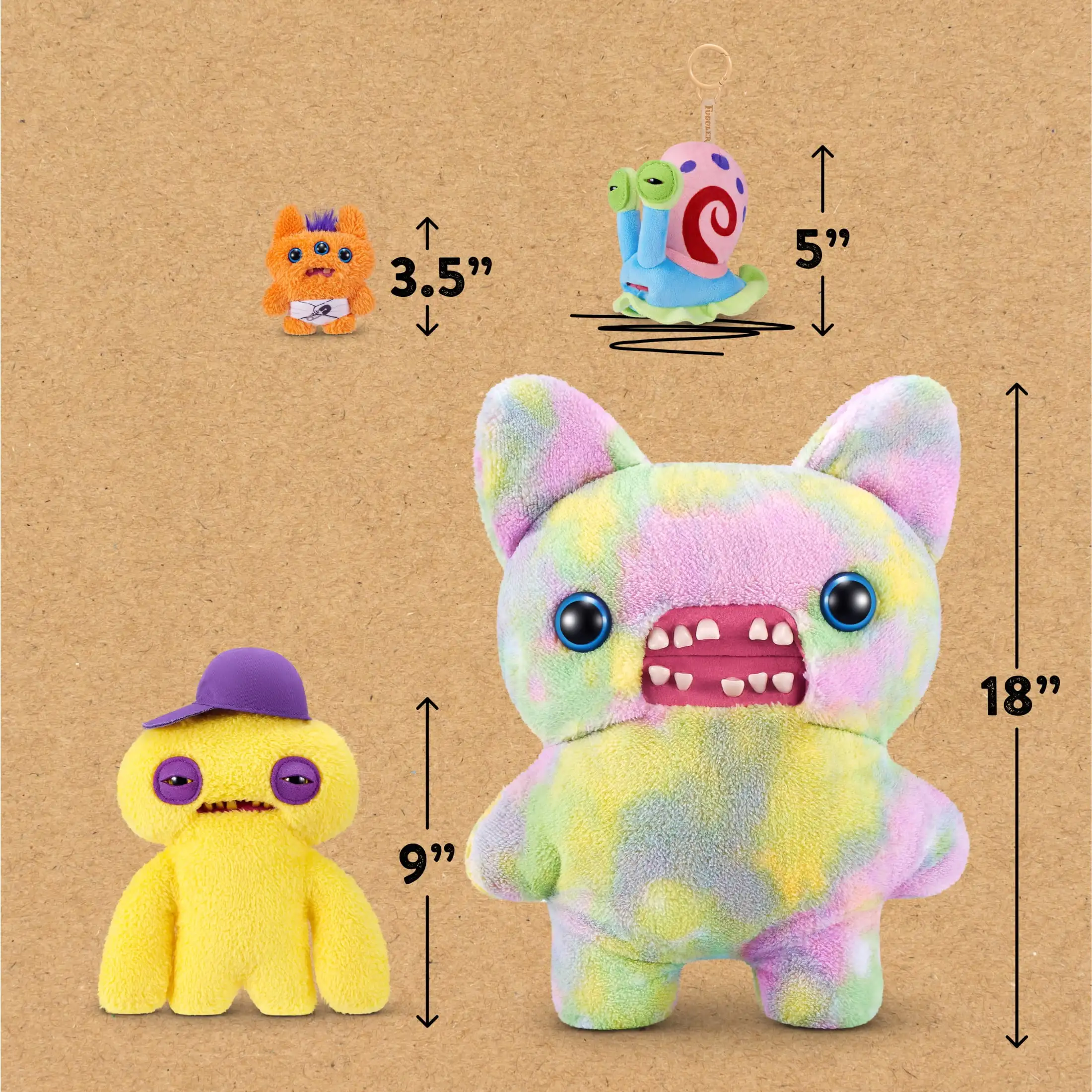 Fuggler Funny Ugly Monster Plush Toys Keychain Kawaii Fuggler Monster Rabbits Cute Stuffed Peluche Dolls Pendants Gifts Kid 12CM thumbnail 6