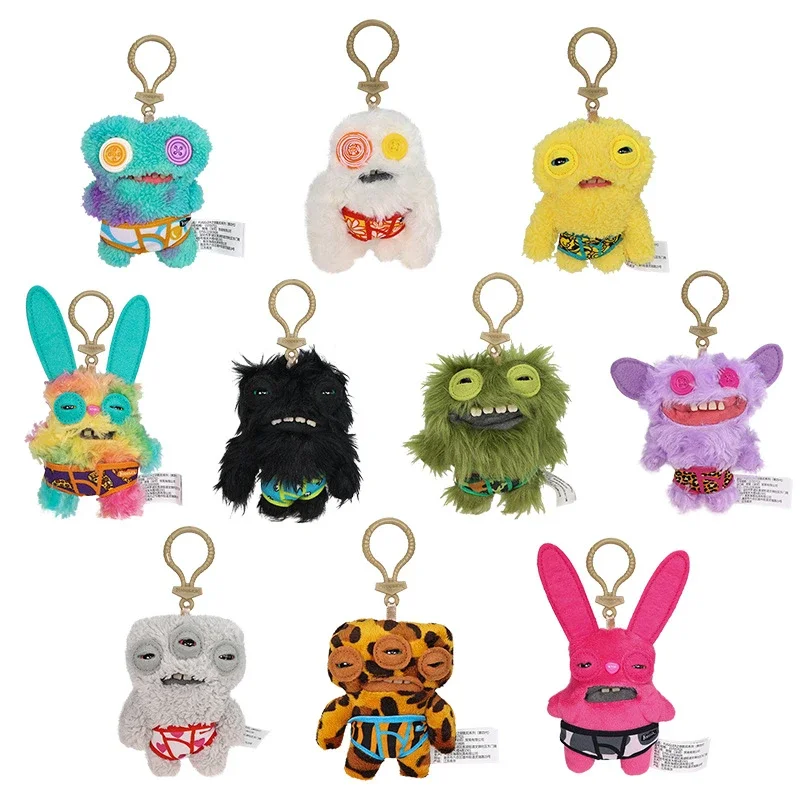 Fuggler Funny Ugly Monster Plush Toys Keychain Kawaii Fuggler Monster Rabbits Cute Stuffed Peluche Dolls Pendants Gifts Kid 12CM