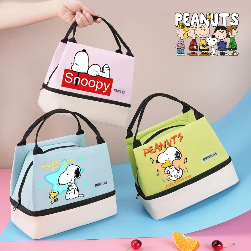 Snoopy Insulated Lunch Bag Insulation Bento Pack Aluminum Foil RiceBag Meal Pack IcePack Kid Bento Lunch Handbag Birthday Gift thumbnail 2
