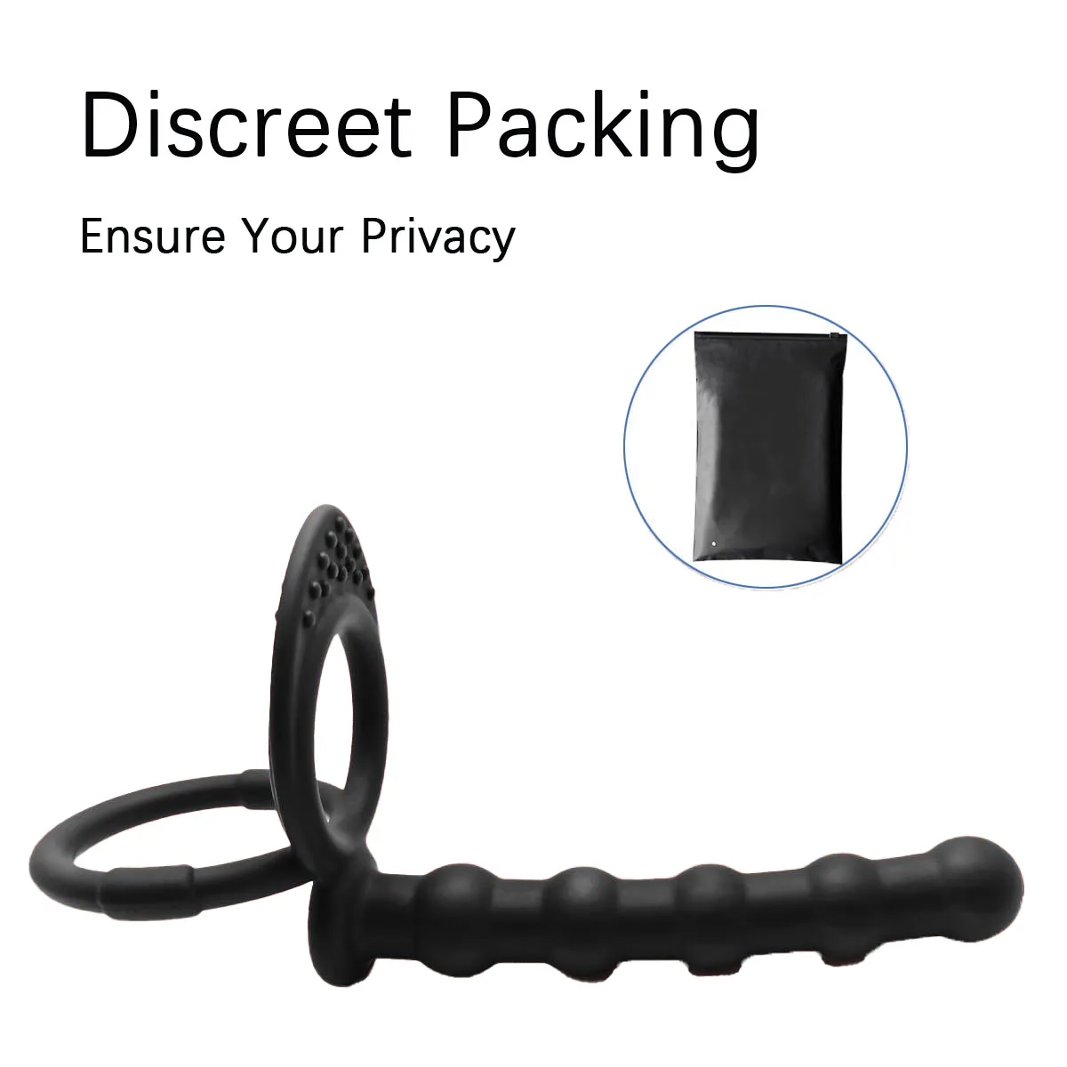 Double Penetration Dildo Dual Stimulation Vibrator for Couples, Anal Beads, G-Spot Massager, Cock Ring, Adult Sex Toys thumbnail 3