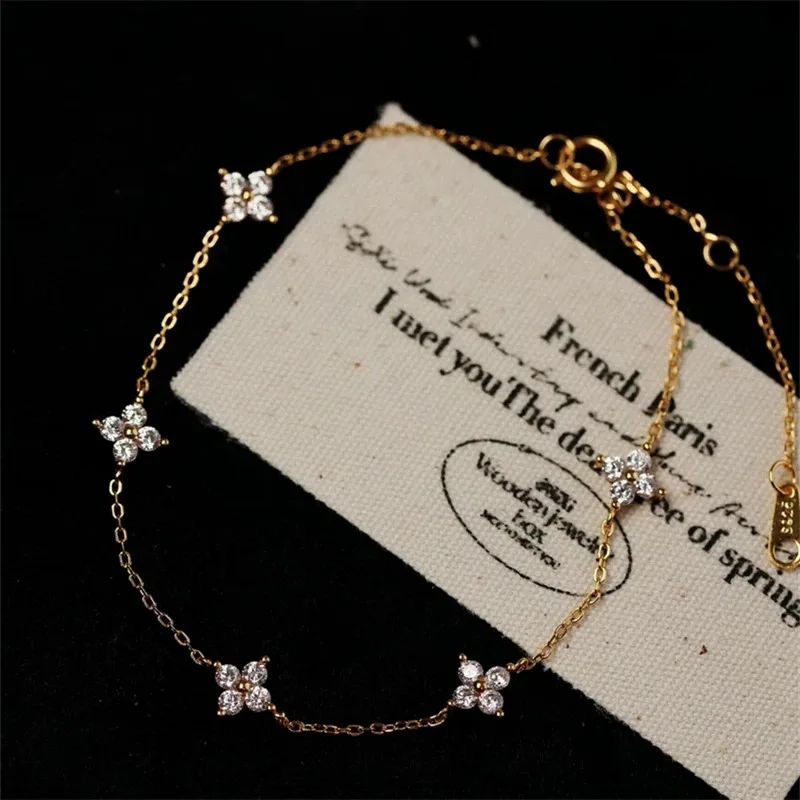 New Crystal Flower Stainless Steel Bracelet Women Fashion Personality Korean Bracelet Jewelry Accessories Anniversary Gift thumbnail 3
