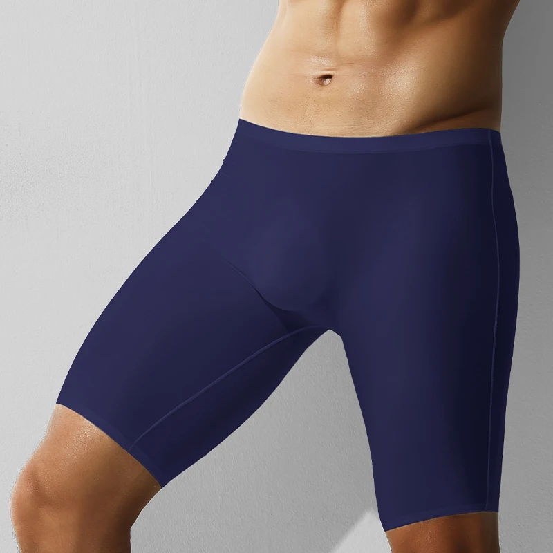 3-Pack of Men's Ice Silk Underwear, Sports Men's Summer Thin Boxer Briefs, Extended Anti-Wear Legs, Traceless Running Quick-Dryi thumbnail 4