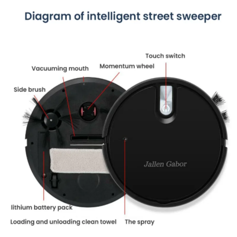 5-in-1 Wireless Smart Robot Vacuum Cleaner Multifunctional Super Quiet Vacuuming Mopping Humidifying For Home Use Home Appliance thumbnail 4