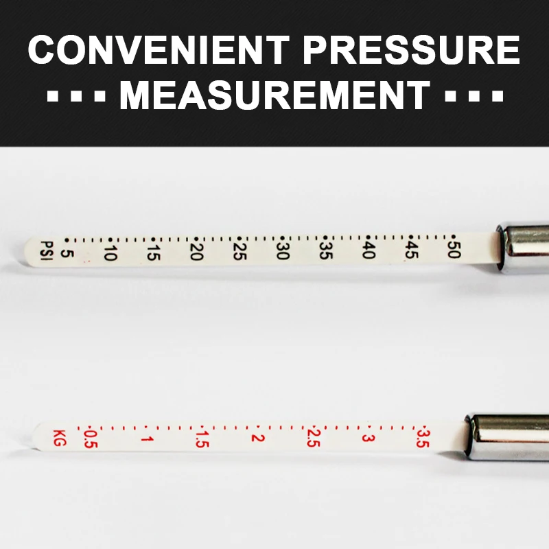 SEAMETAL 5-50PSI Vehicle Tire Air Pressure Gauge High Precision Pressure Measuring Pen for Vehicles Tester Dual Head Gauge Tool thumbnail 4