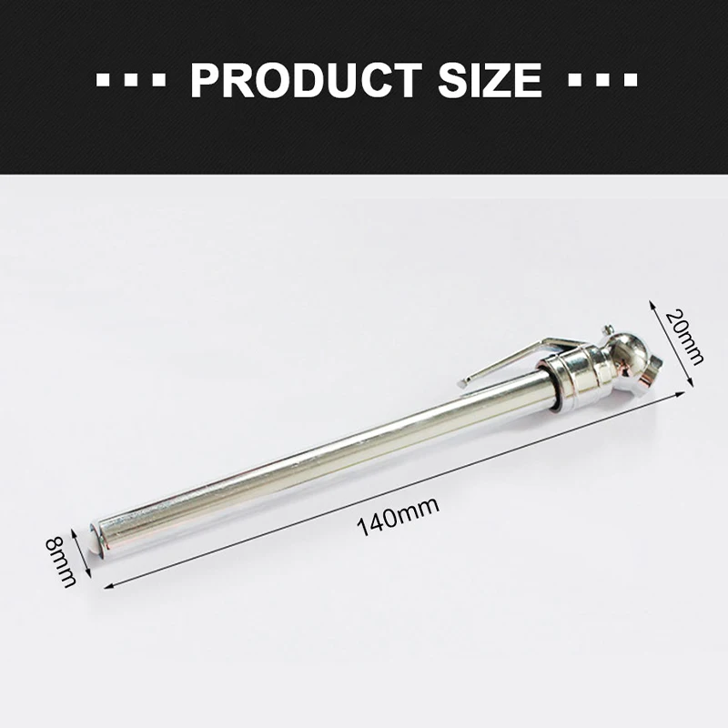SEAMETAL 5-50PSI Vehicle Tire Air Pressure Gauge High Precision Pressure Measuring Pen for Vehicles Tester Dual Head Gauge Tool thumbnail 3