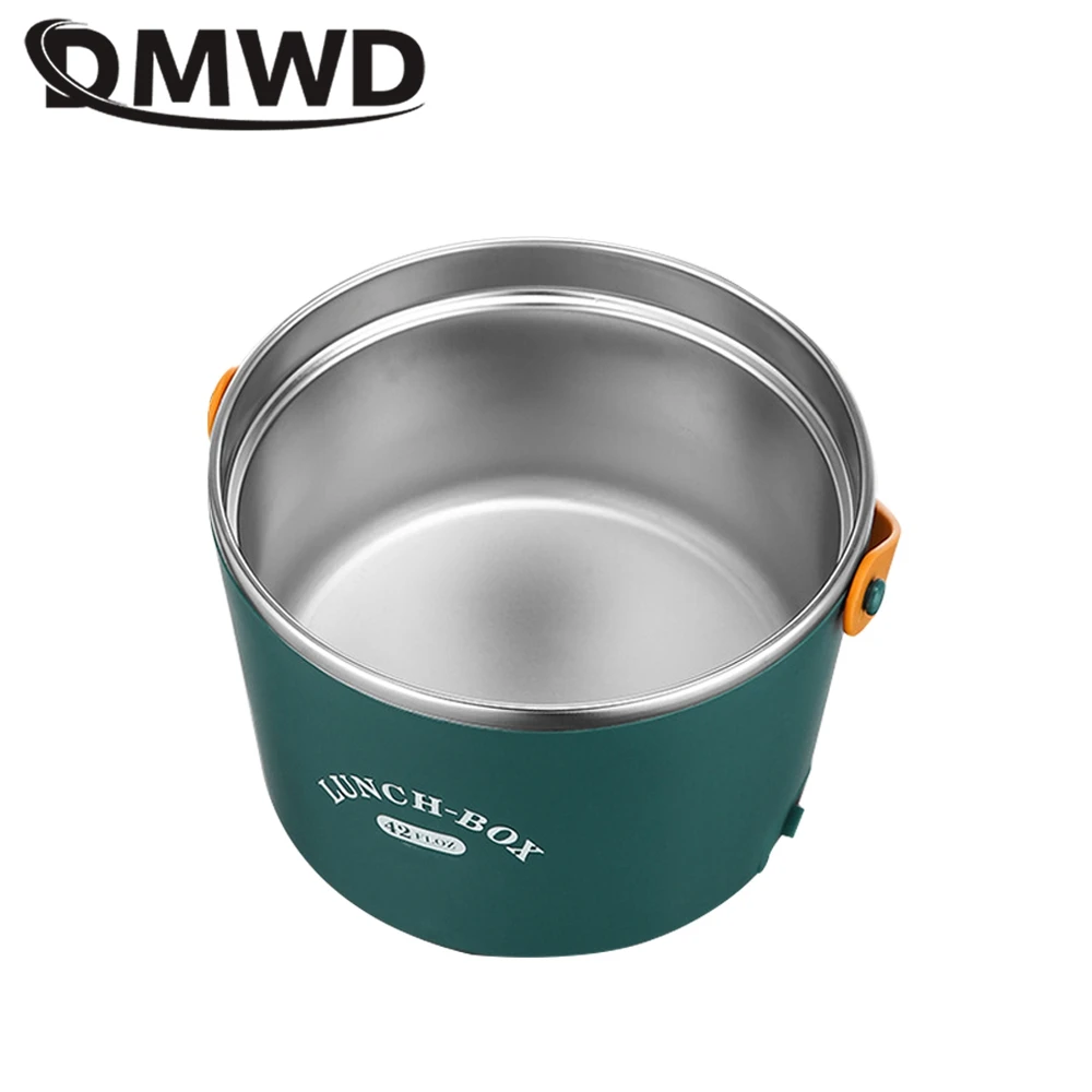 12V/24V Portable Electric Lunch Box for car and home 110/220V Thermal Food Heater 1.2L Rice Cooker warmer Stainless steel liner thumbnail 6