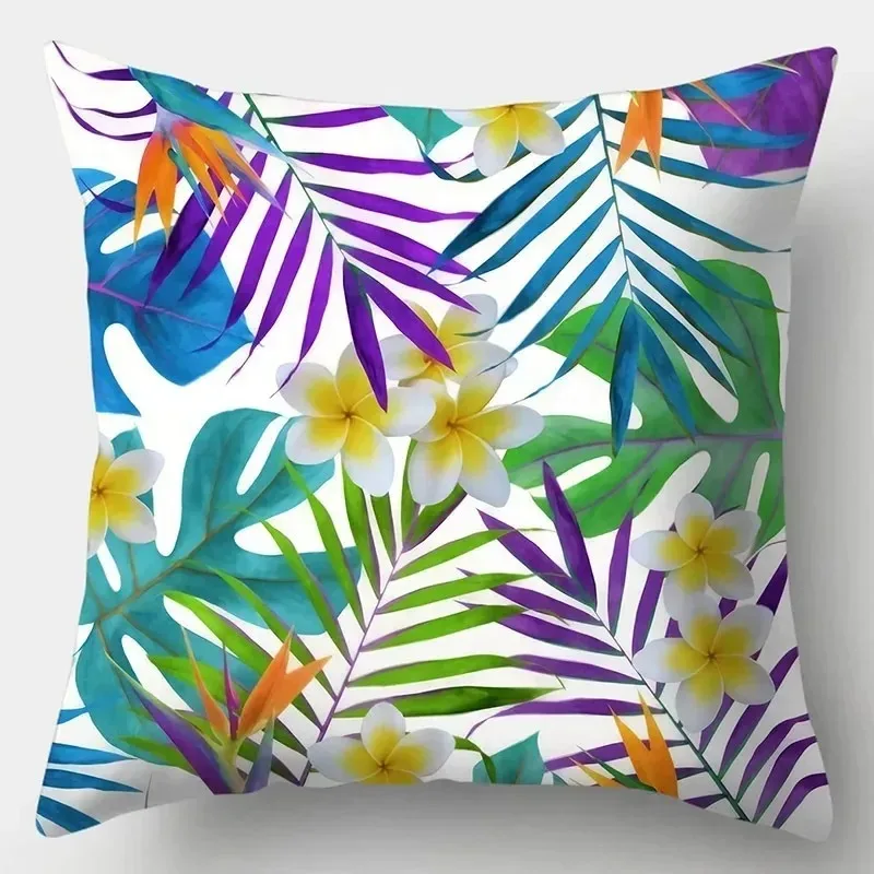Living Room Luxury Art Home Sofa Simple Cushion Pillowcase Tropical Plant Print Decorative Cushion Cover thumbnail 6