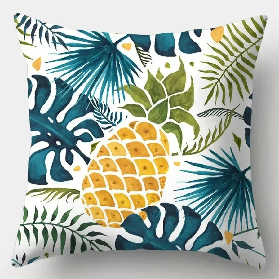 Living Room Luxury Art Home Sofa Simple Cushion Pillowcase Tropical Plant Print Decorative Cushion Cover thumbnail 2