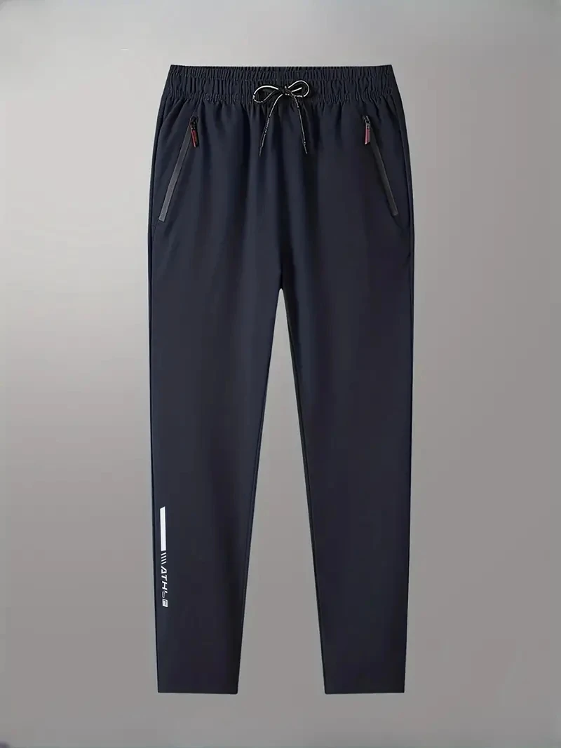 Soft Men's Casual Straight Pants Stretch Elastic Waist Jogger Korean Classic Blue Black Gray Brand Trousers Plus Size thumbnail 3