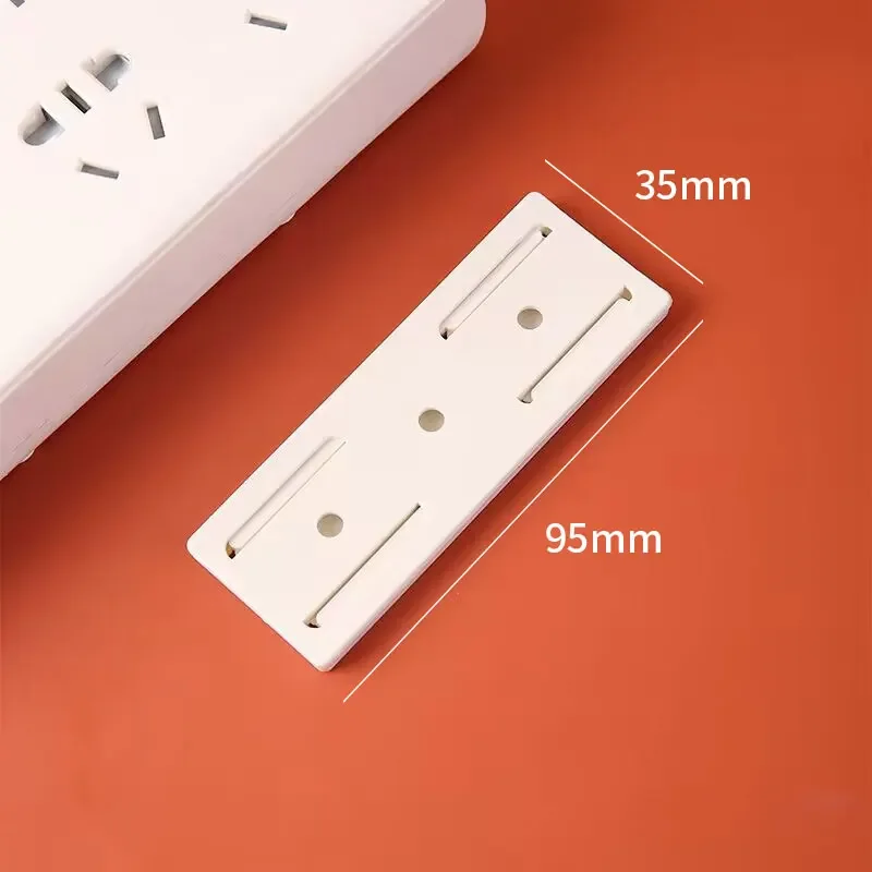 1/3/5/10 Pcs Self-Adhesive Desktop Socket Fixer Cable Organizer Wall Hanging Plug-in Removable Fixer Home Office Accessories thumbnail 2