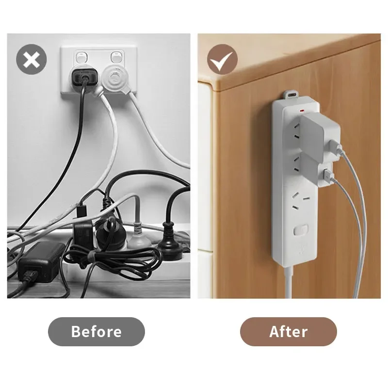 1/3/5/10 Pcs Self-Adhesive Desktop Socket Fixer Cable Organizer Wall Hanging Plug-in Removable Fixer Home Office Accessories thumbnail 4