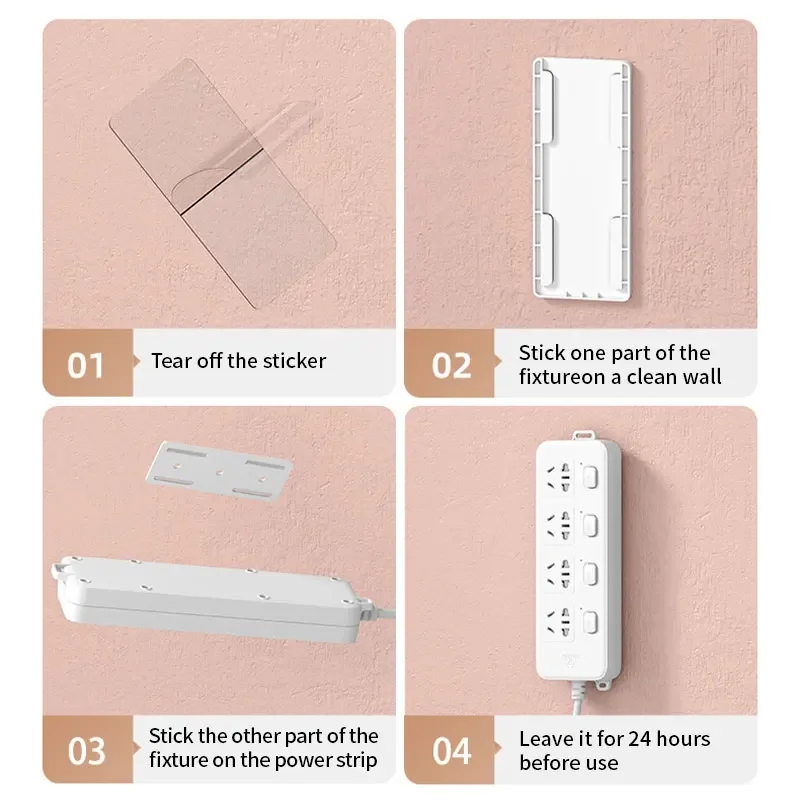 1/3/5/10 Pcs Self-Adhesive Desktop Socket Fixer Cable Organizer Wall Hanging Plug-in Removable Fixer Home Office Accessories thumbnail 6