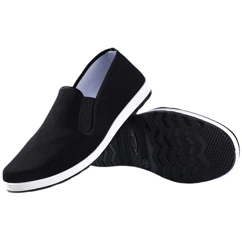 Beijing Men's Breathable Work Shoes Full Black Injection Moulded Sole Women's Labor Protection Tire Bottom Single Shoes thumbnail 5